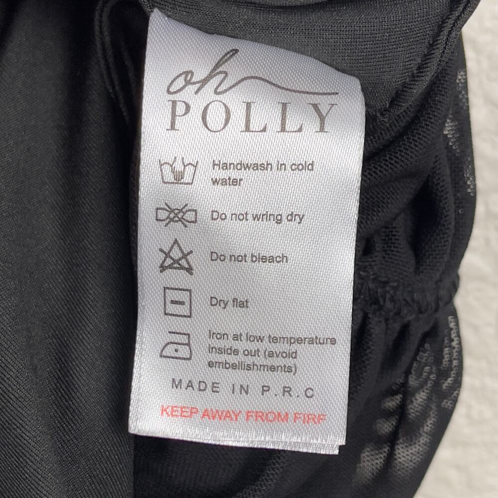 Oh Polly Sheer Perfection Mesh Corset Underwired Mini Dress Black 4 Ruched NWT - Picture 13 of 16